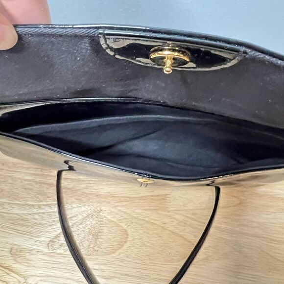 Amanda Smith, Vintage Patent Leather Crossbody Evening Bag Convertible Clutch - Picture 11 of 11